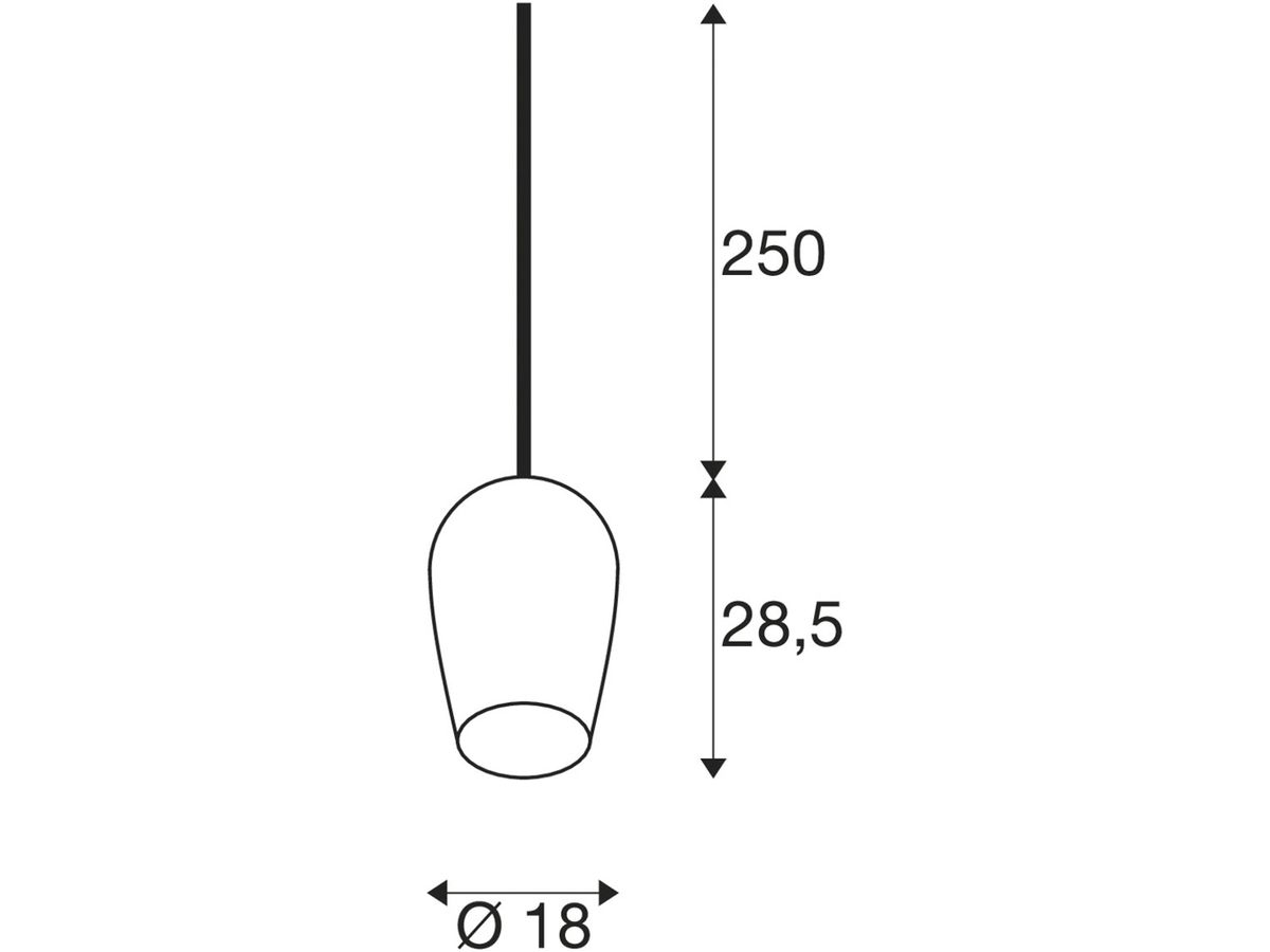 Pendelleuchte SLV PANTILO OVAL E27 15W DIM direkt gold