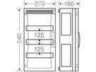 AP-Kleinverteiler Hensel FP 1319 mit PE/N Klemme 3-reihig 276×546×186mm