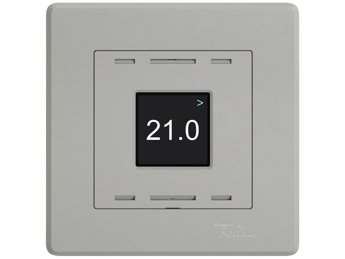 UP-Raumtemperatursensor EDIZIO.liv Wiser SNAPFIX® CO2 230V 5…30°C hellgrau