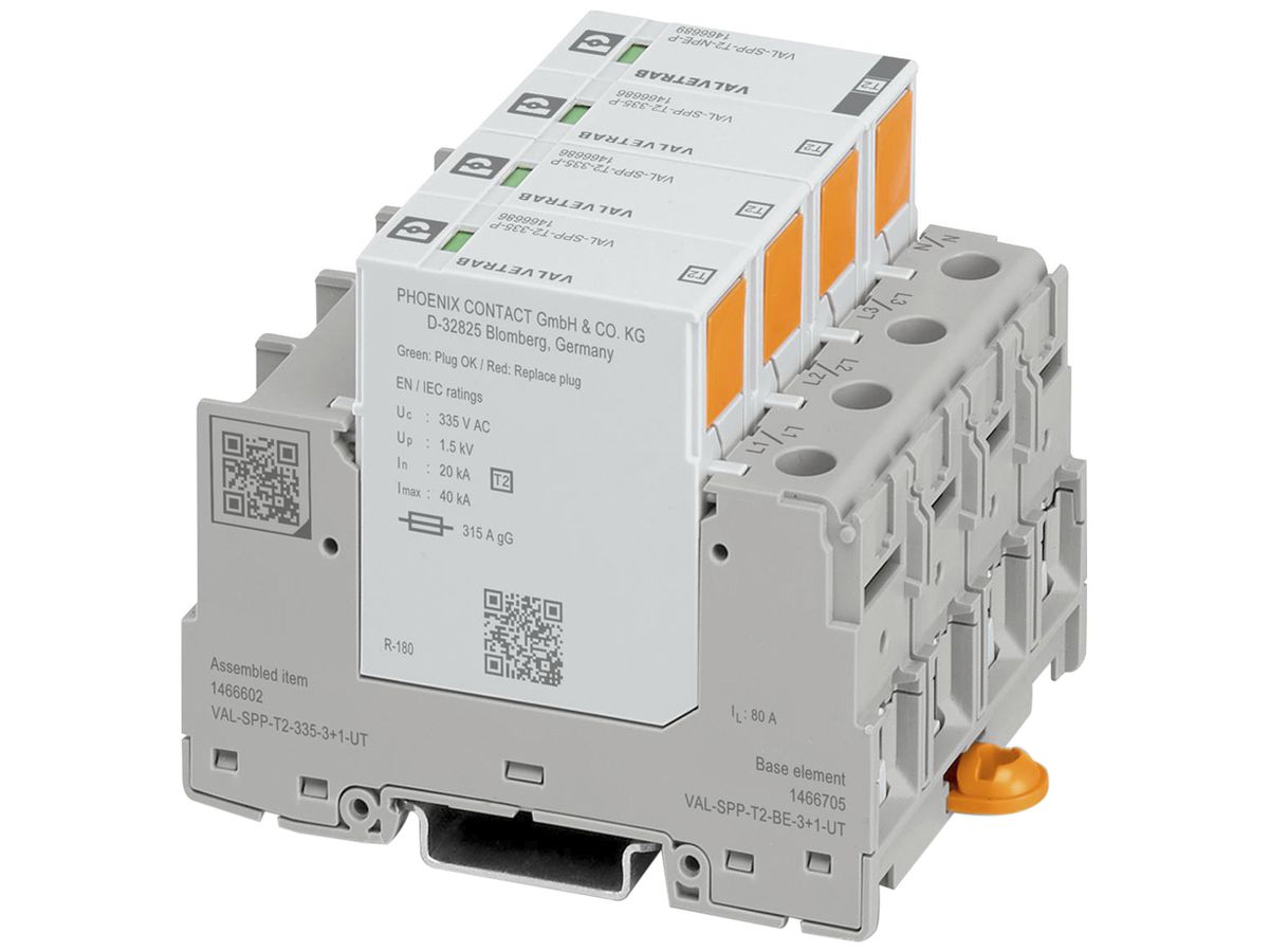 Überspannungsableiter PX VAL-SPP-T2-335-3+1-UT TN-S 4L 240V 315A 80A 4TE