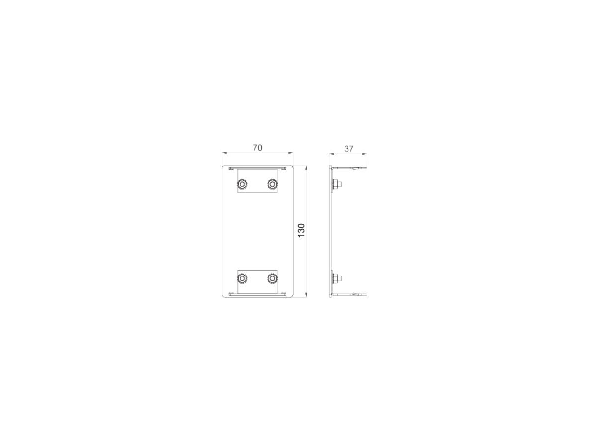 Endstück Bettermann GEK-A 70×130mm reinweiss