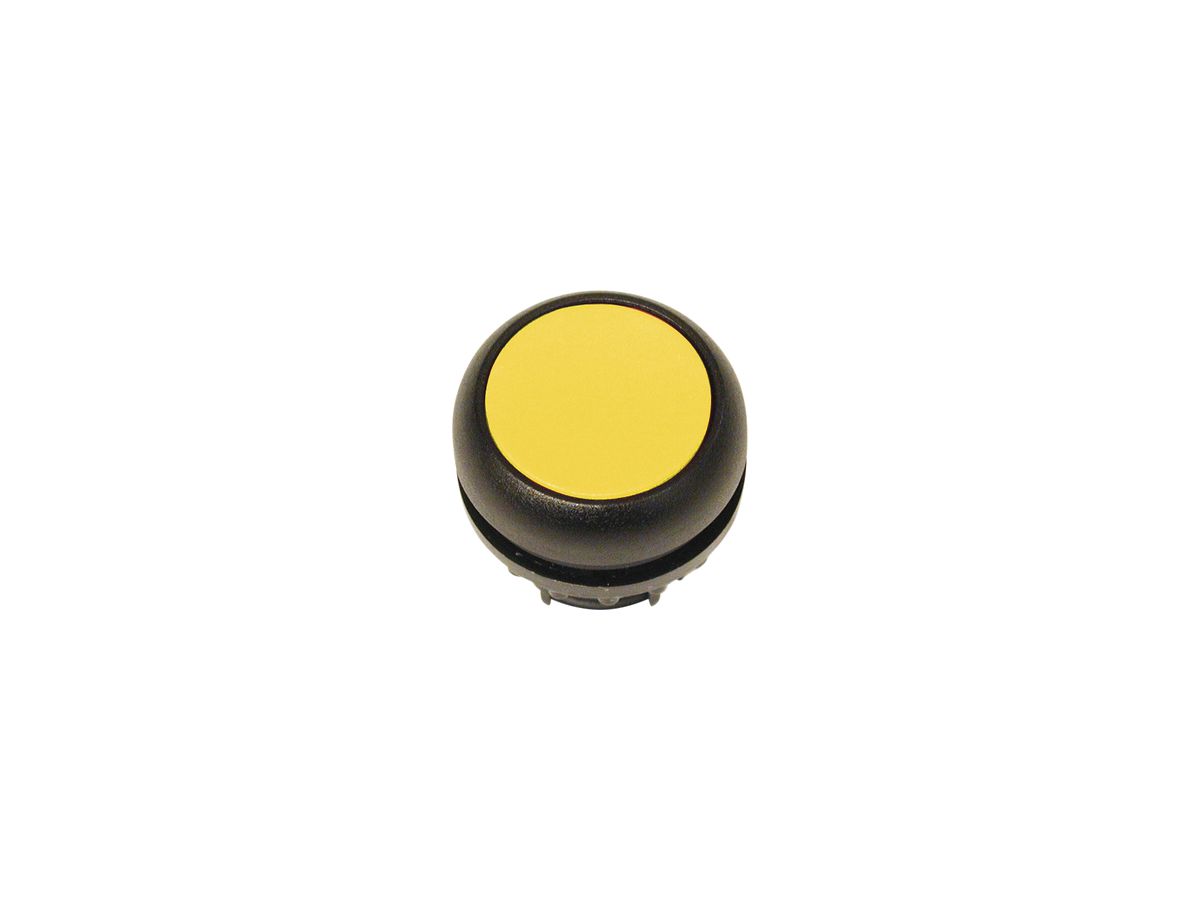 Drucktaste ETN RMQ flach gelb, tastend, Ring schwarz