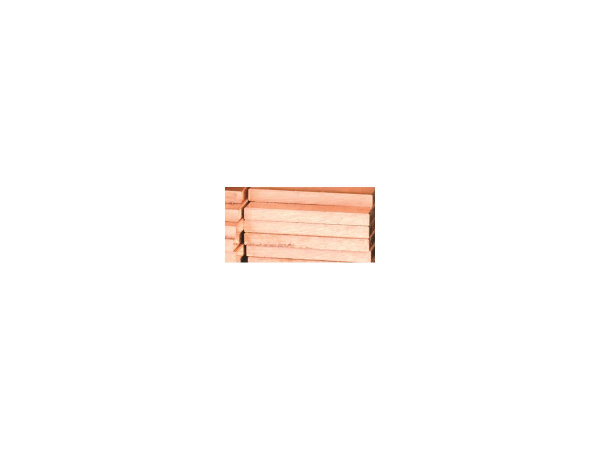 Cu-Flachstange halbhart blank 10×30mm