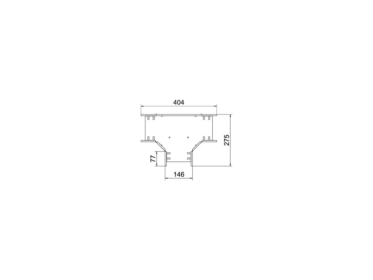 T-Stück BET RT 60×150mm Stahl bandverzinkt
