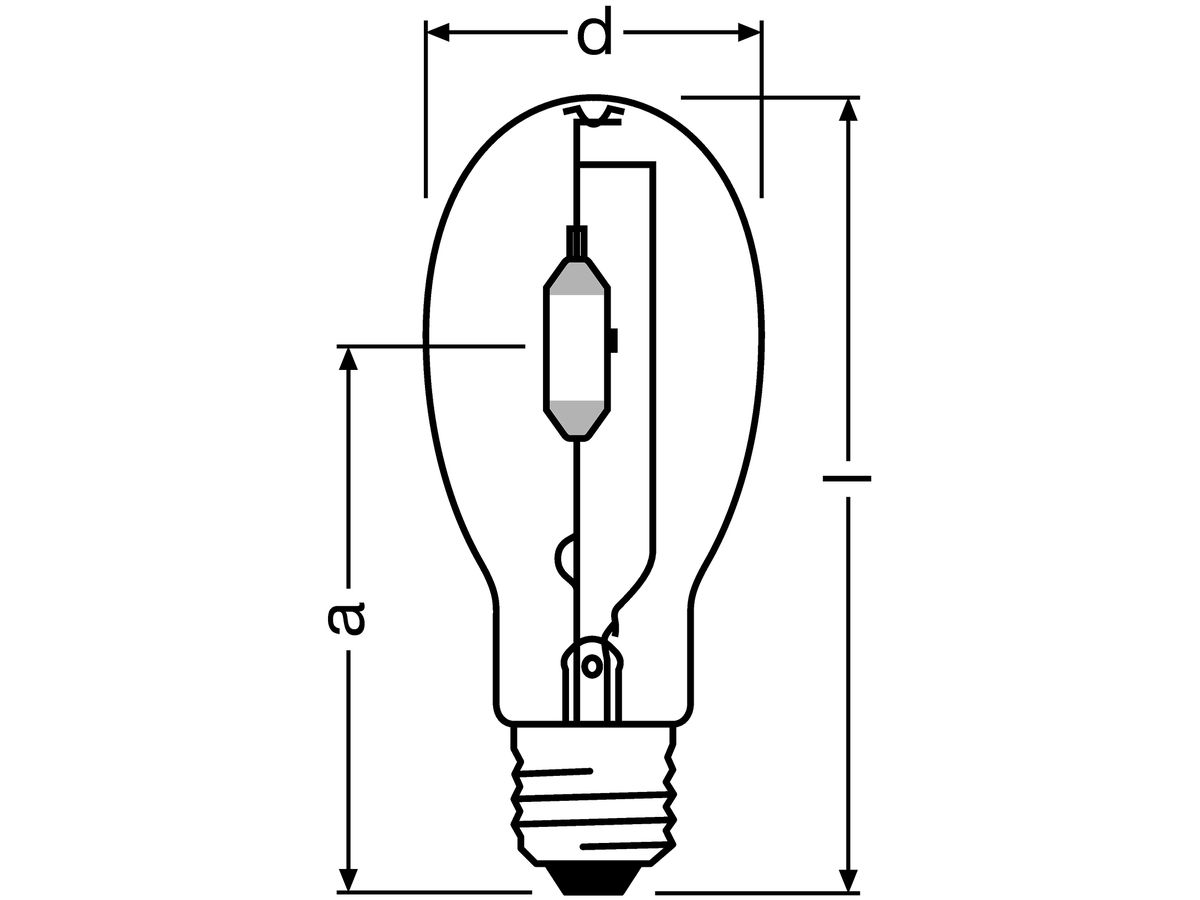 Halogen-Metalldampflampe POWERSTAR HQI-E 400 W/N CL E40 440W 640