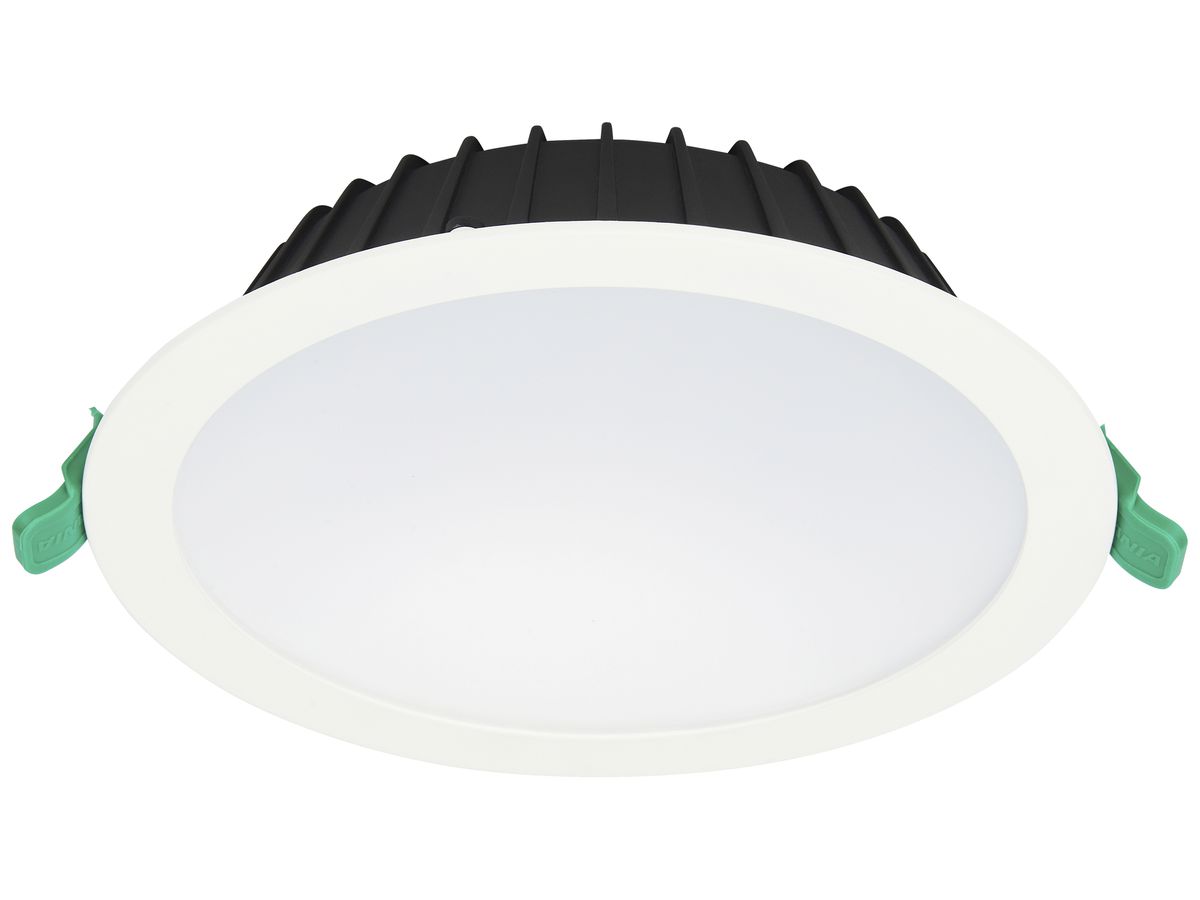 LED-Downlight Sylvania INSAVER 19W 750…2350lm 4000K IP54 VWB Ø225mm weiss