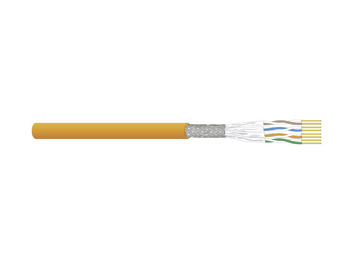 Datenkabel Dätwyler CU 7002 4P S/FTP, Kat.7 LSZH CPR Dca 1000m orange