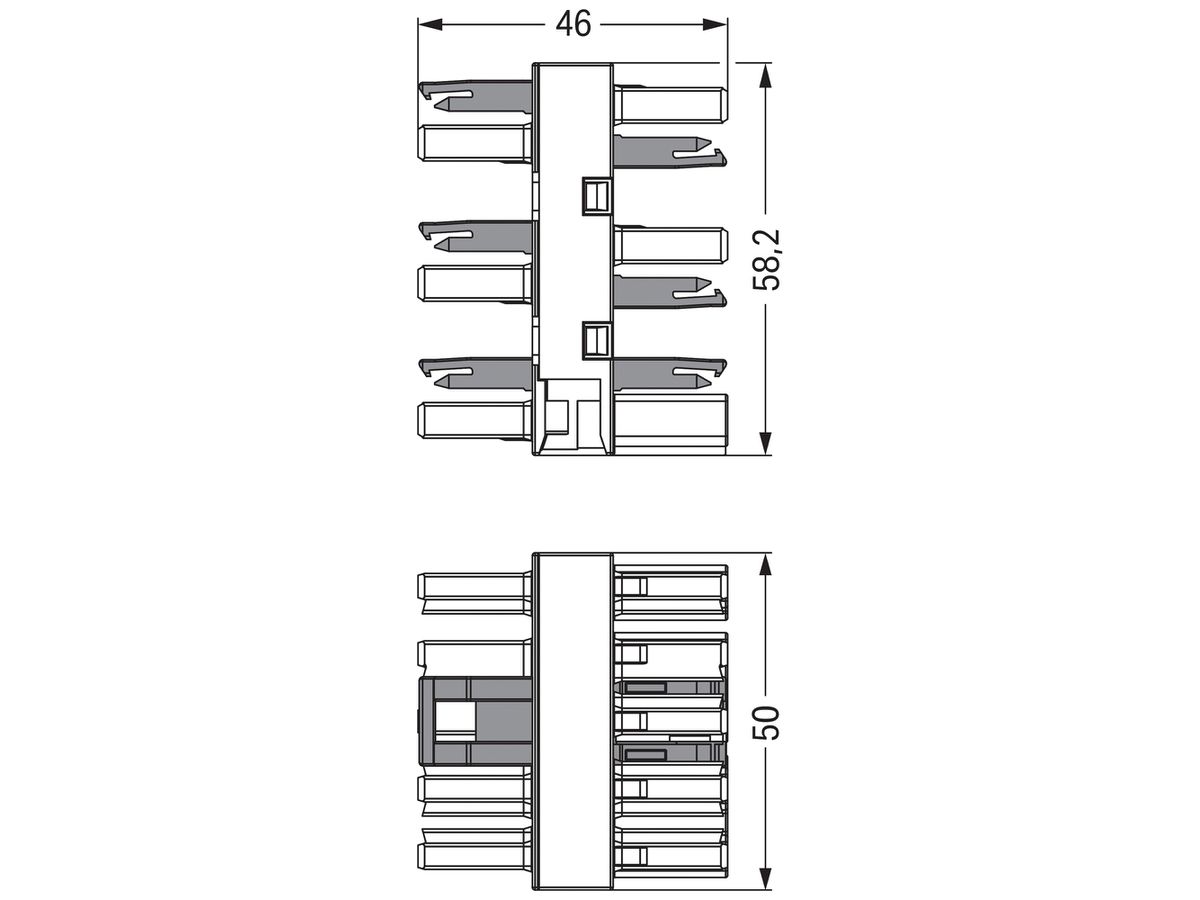 Verteilerblock WINSTA MIDI 770 Kodierung: I, 5L, 1 Eingang/5 Ausgänge, blau