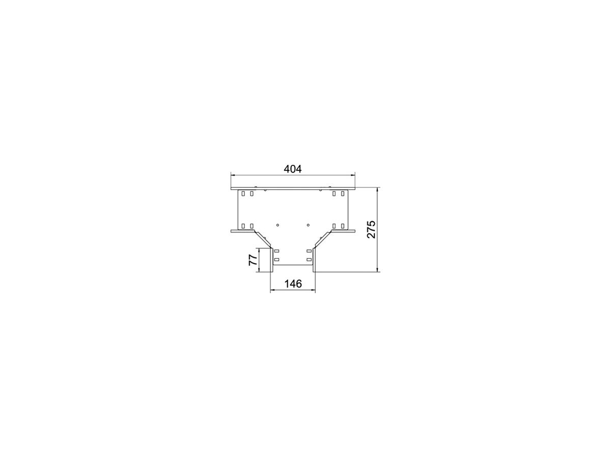 T-Stück BET RT 110×150mm Stahl bandverzinkt