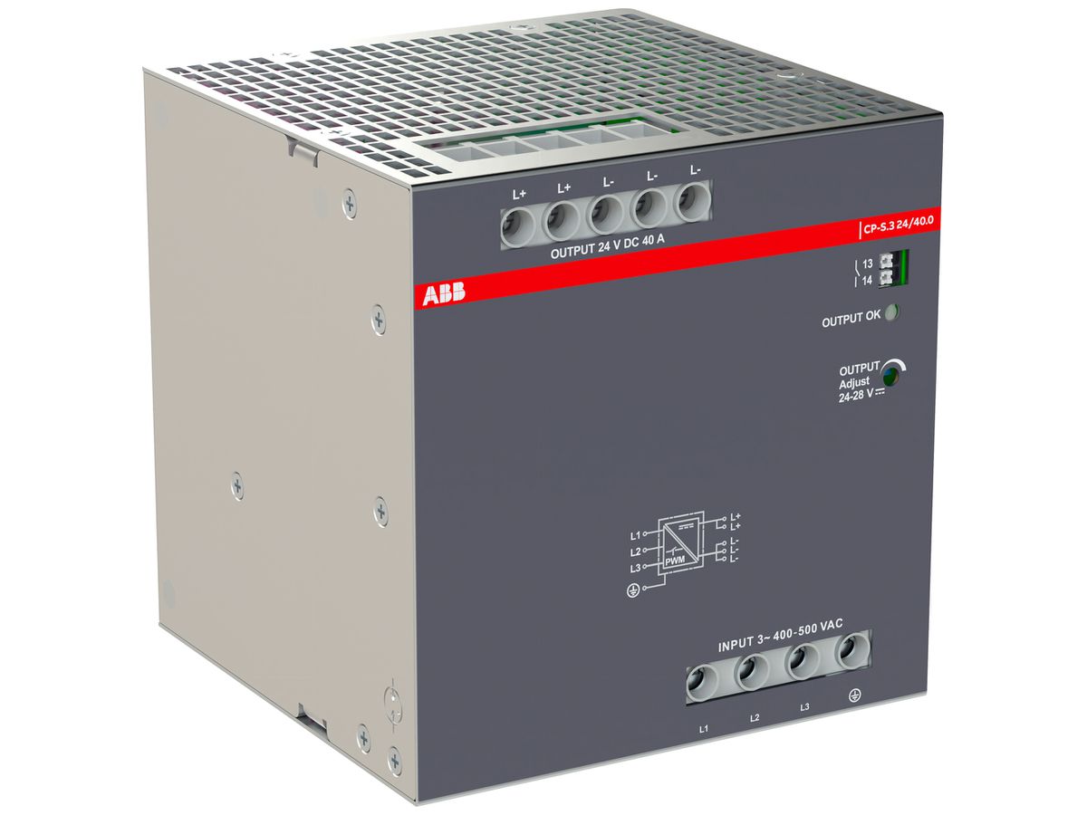 EB-Schaltnetzgerät ABB CP-S.3 24/40.0 320…575VAC 24…28VDC 40A 960W