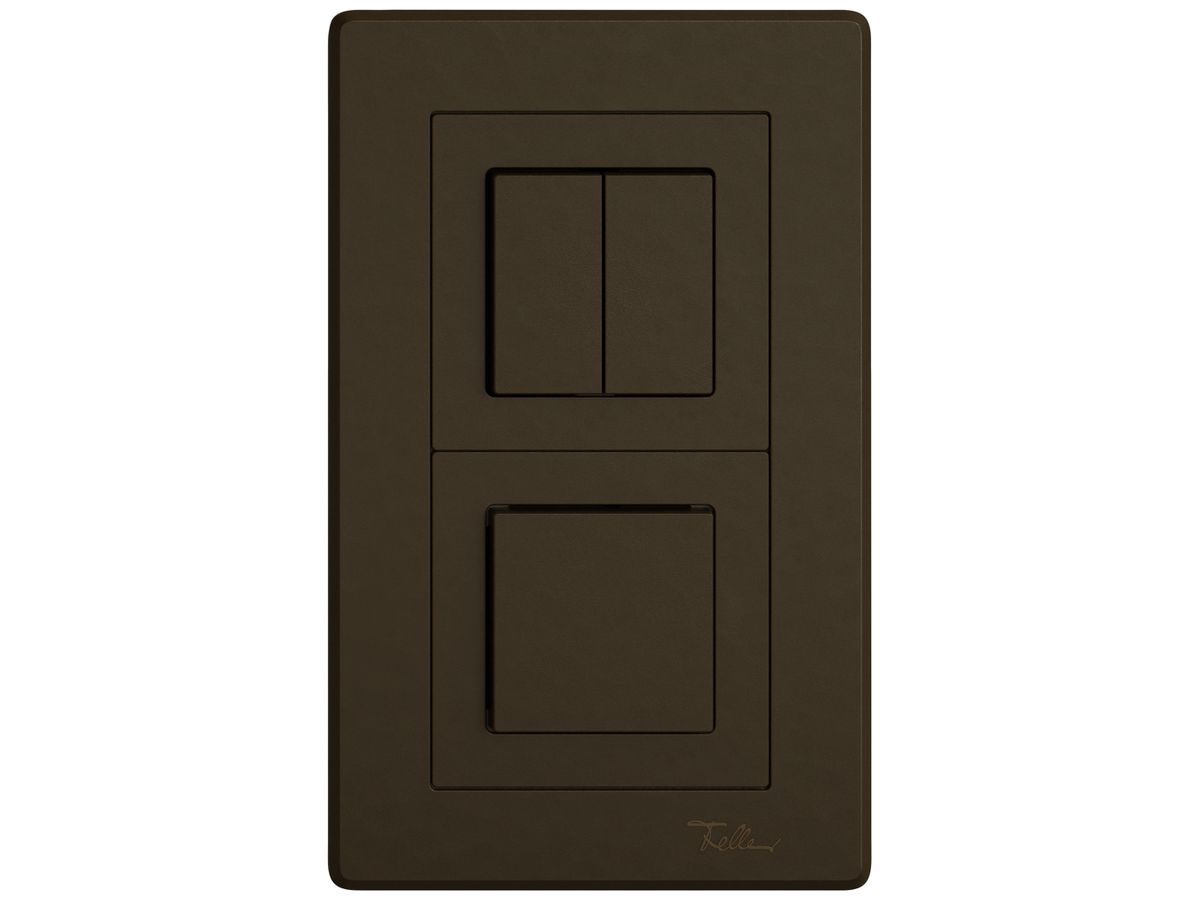 UP-Kombination EDIZIO.liv SNAPFIX® 2×1 156×96mm Sch 1/3+3/1L+Sch 3/1L braun