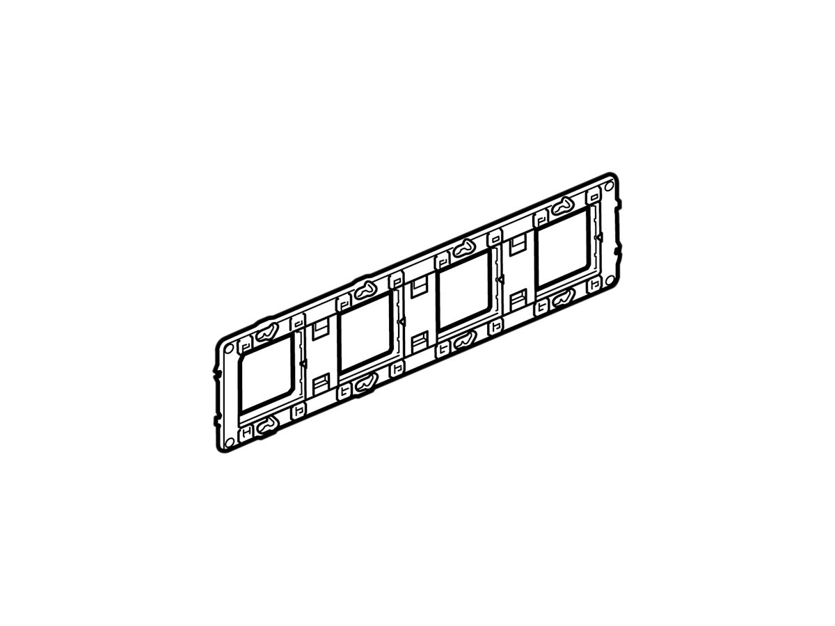 Befestigungsplatte für Batibox Legrand 1×2×4 Module