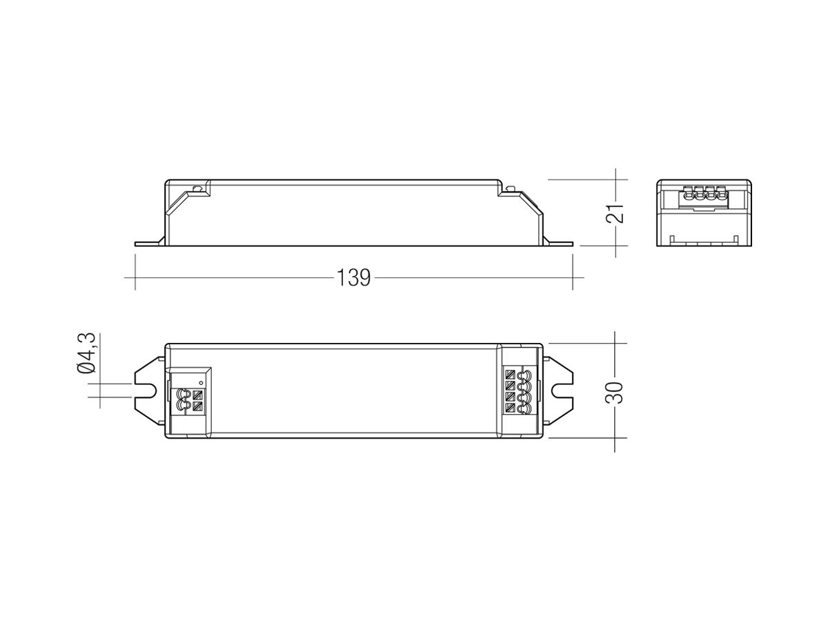 LED-Konverter Talexx LCBI 10W 500mA phase-cut/1…10V LP