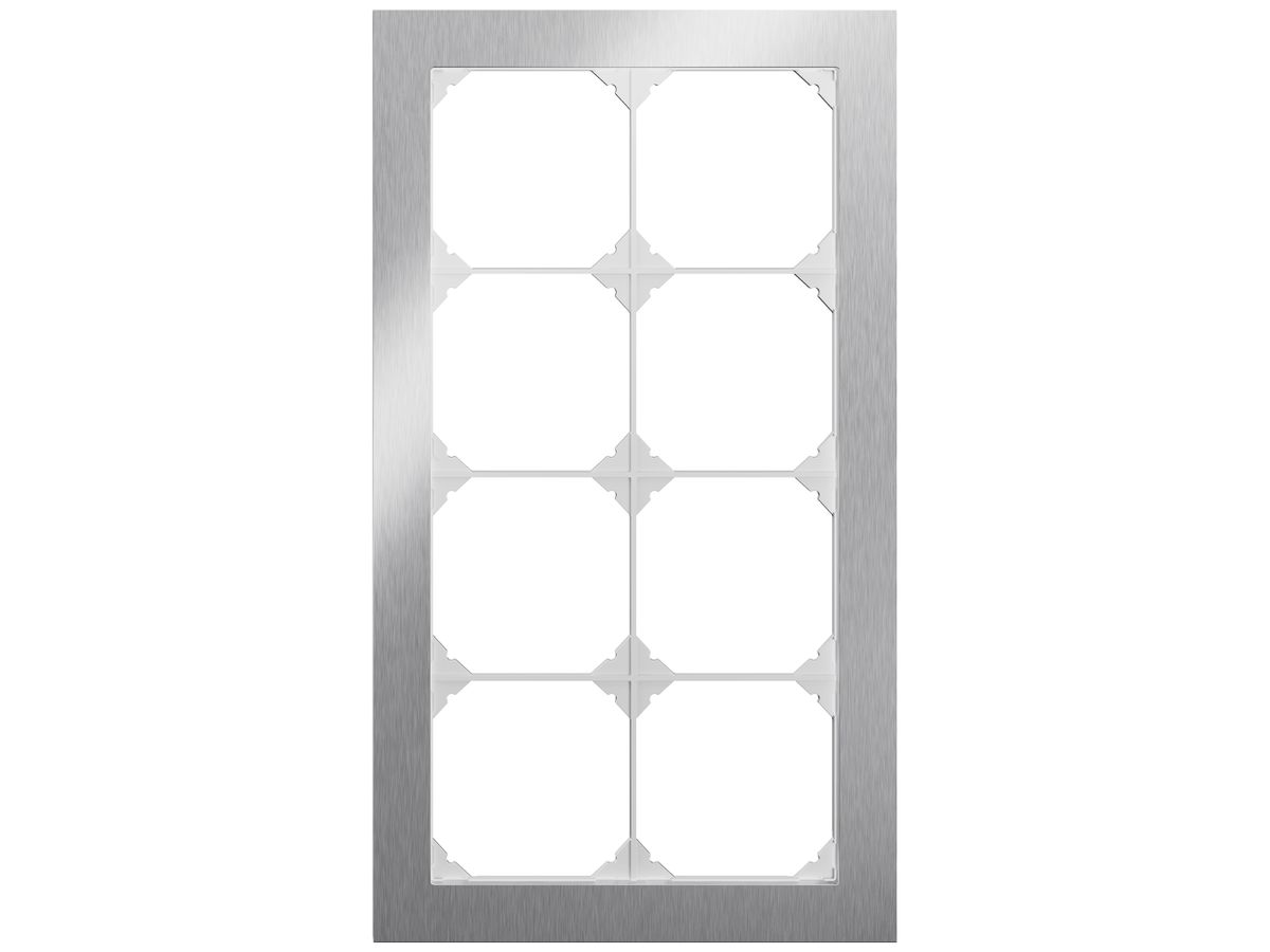 UP-Kopfzeile EDIZIO.liv prestige SNAPFIX® 4×2 154×274mm Edelstahl Cr