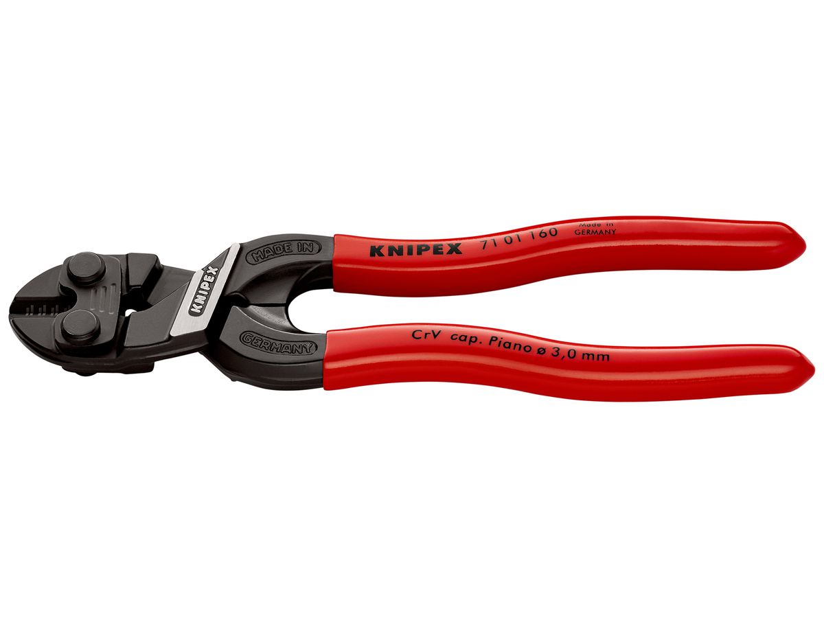 Kompakt-Bolzenschneider KNIPEX CoBolt, für Drahtseile bis Ø 4.4mm, 160mm schwarz