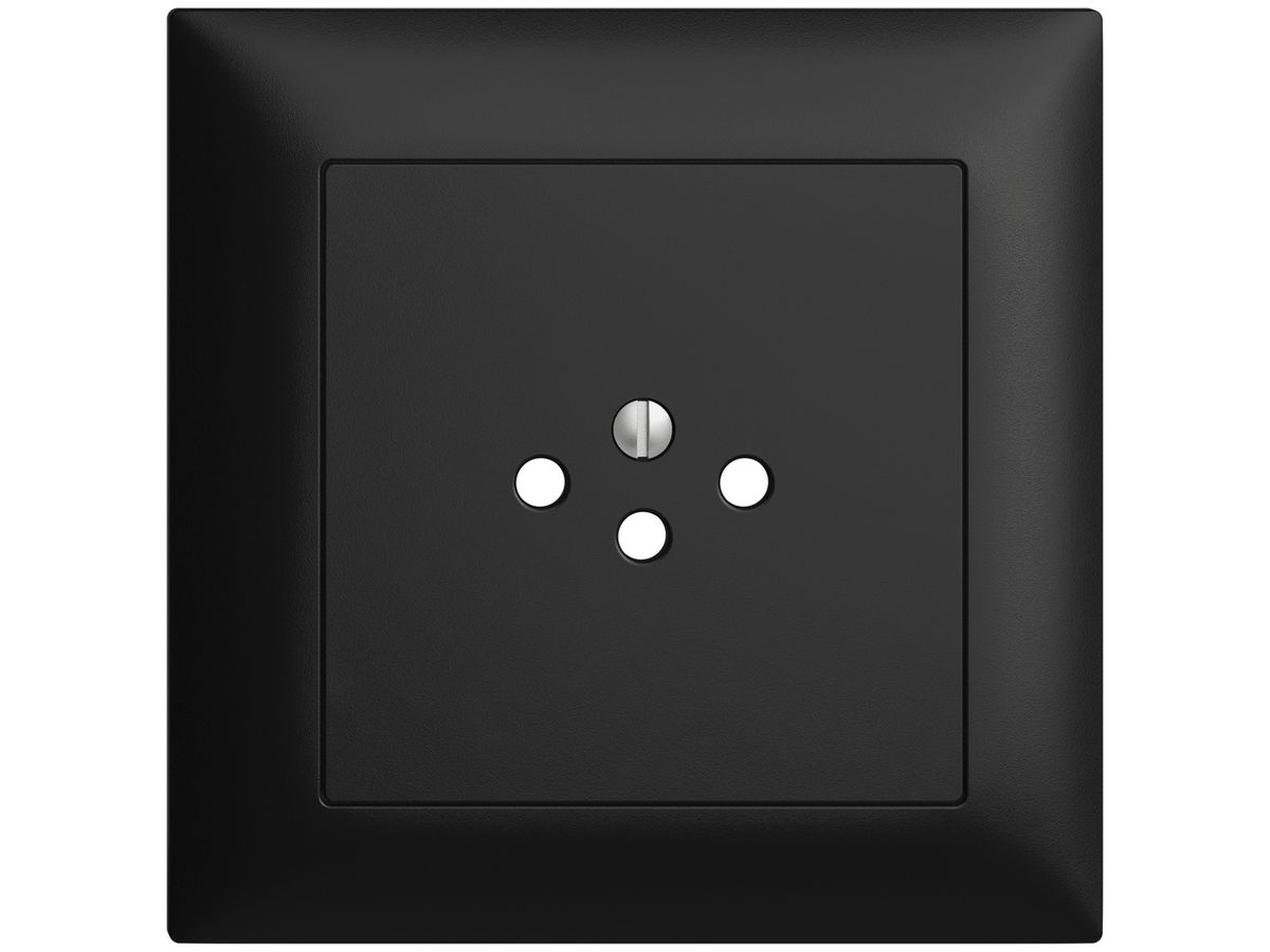 UP-Frontset EDIZIOdue schwarz 88×88mm 1×T12
