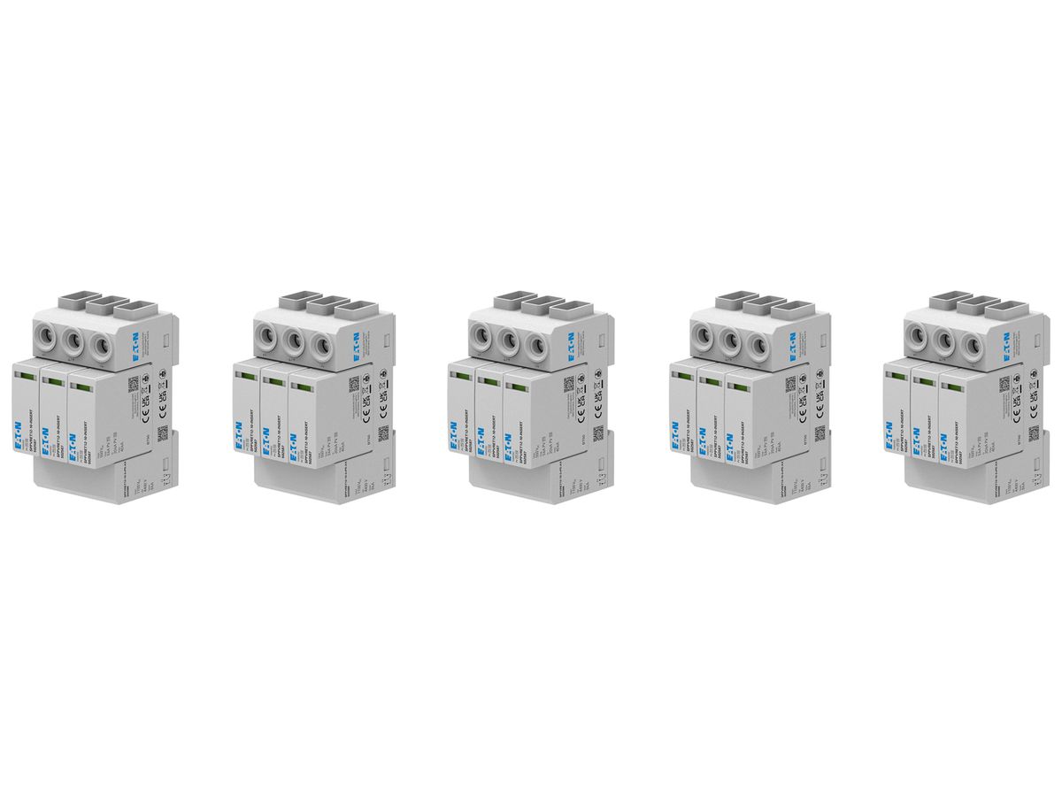 Überspannungsableiter Eaton SPPVRET12-10-2+PE 1000VDC 5kA 4.4kV 3TE 5Stk