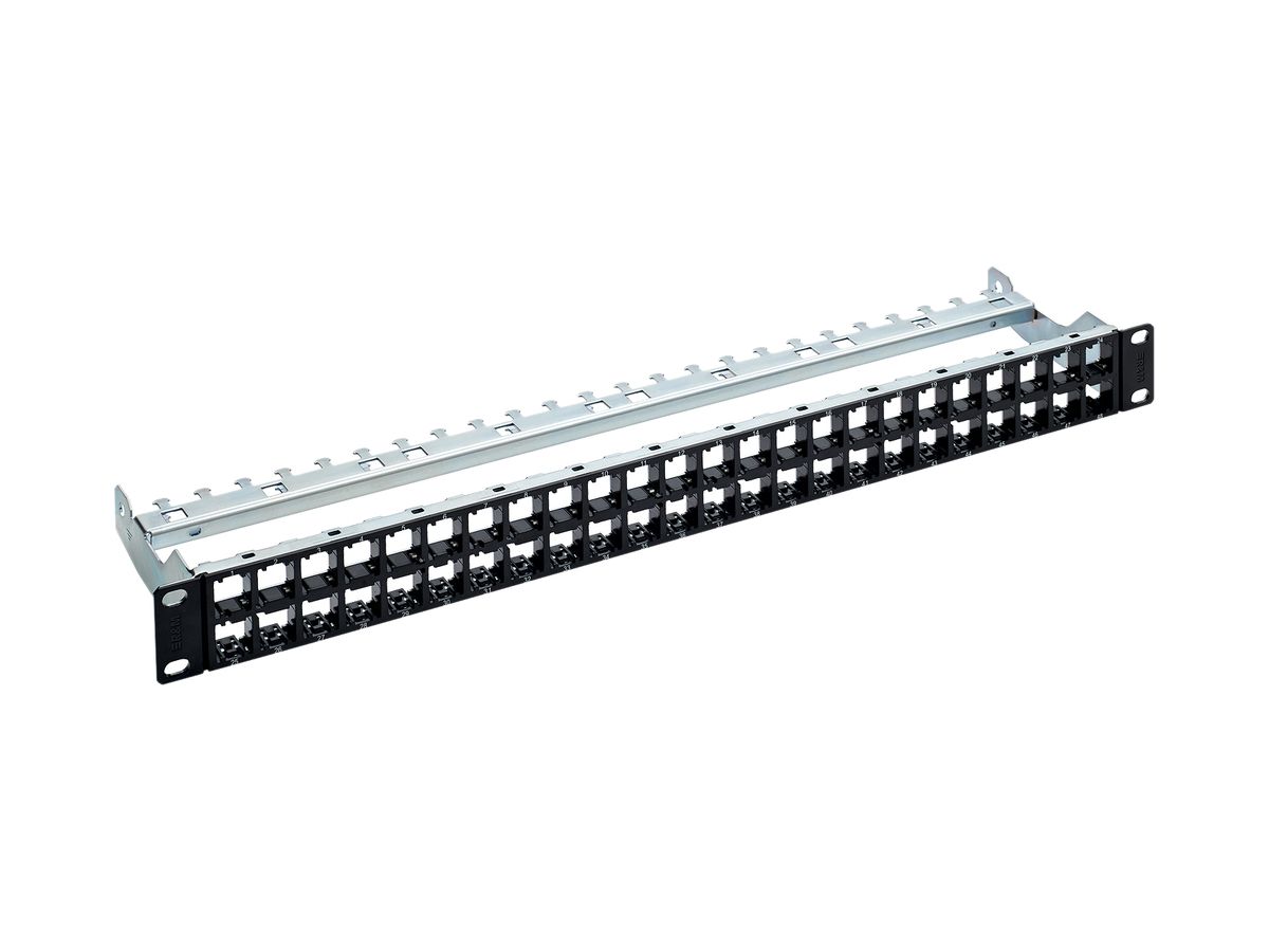 Rangierfeld R&M HD ELISO 19" 48 Module 1HE leer geschirmt schwarz