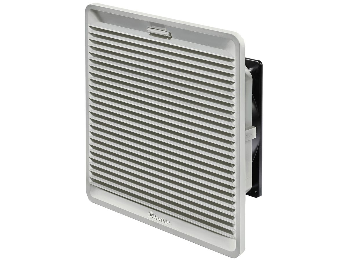 Lüfter Finder 7F.30 550m³/h 320×320×140.5mm 184…253VAC mit Filter grau