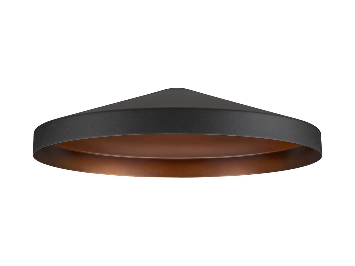 Leuchtenschirm SLV LALU TETRA Stahl Ø360×89mm schwarz Bronze unifarbig