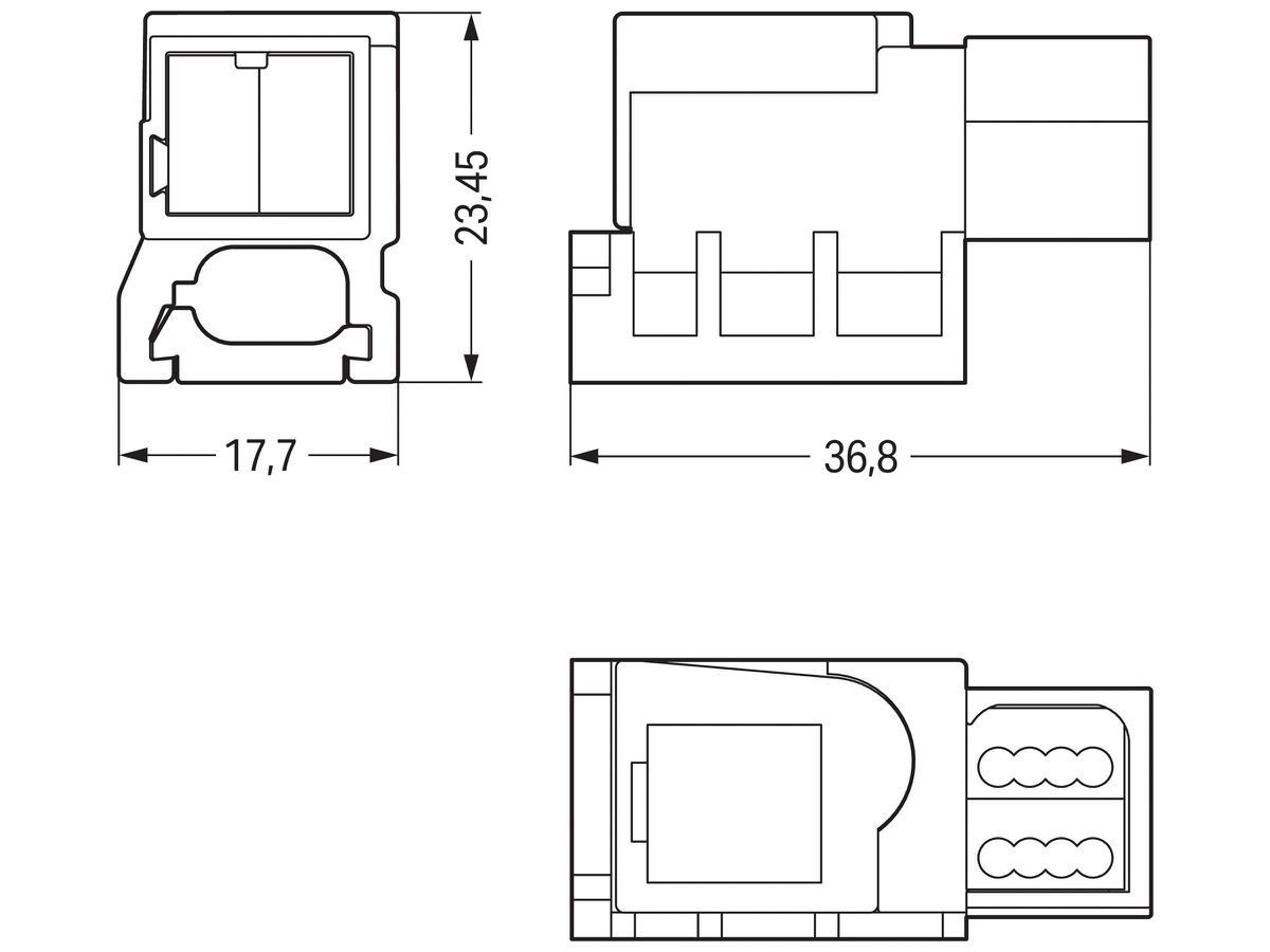 Einspeisemodul WAGO 2L 50V 3A 0.8kV mit Steckklemmanschluss