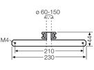 Befestigungsset Hensel KV MB 12 für aussenliegende Gehäusebefestigung