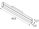 LED-Spot SLV IN-LINE 46 14W 1250lm 940 35° DALI 48V AD 455×22mm schwarz
