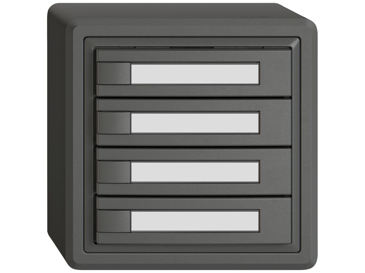 AP-KNX-Taster RGB EDIZIO.liv SNAPFIX® Temperaturfüh.o.LED Pap.4×T 1-Tbed.dgu