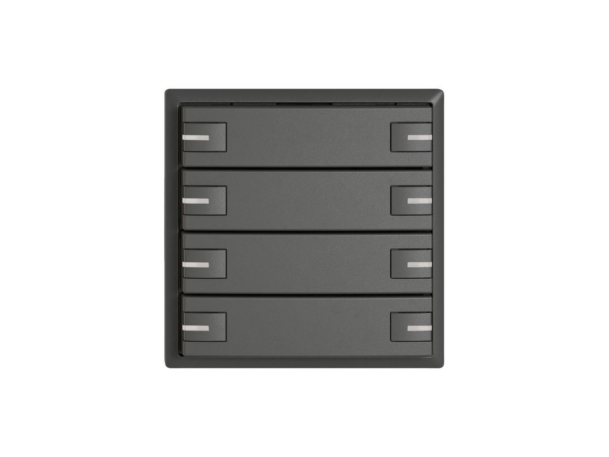 KNX-Taster RGB EDIZIO.liv SNAPFIX® Temperaturfüh.RGB-LED 8×T 1-Tbed.dgu