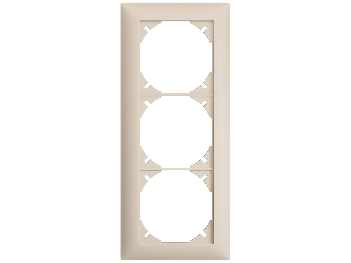 UP-Kopfzeile EDIZIOdue SNAPFIX® 3×1 vertikal 88×208mm crema