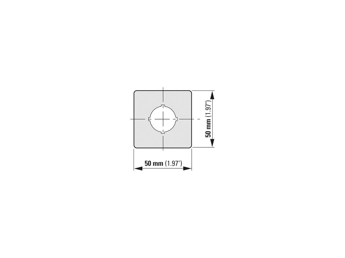 Bezeichnungsschild Eaton M22-XYK11 Not-Aus quadratisch 50mm gelb