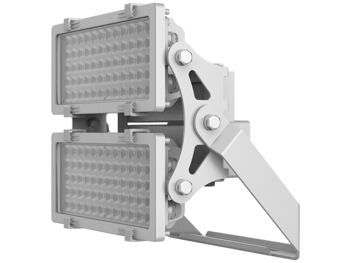 LED-Strahler DOTLUX HLFplus 400W 52000lm 840 IP66 10° 1…10V Silber