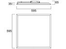 LED-Panelleuchte Sylvania Quantum 28W 4300lm 830 IP54 DALI 595×595mm weiss