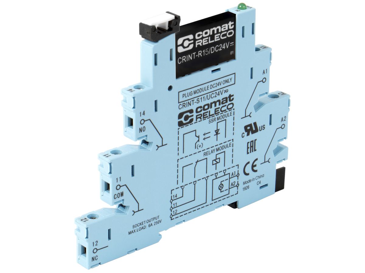 Interfacerelais ComatReleco CRINT-C115, 48VDC, 1W MOSFET 4A/3…28.8VDC