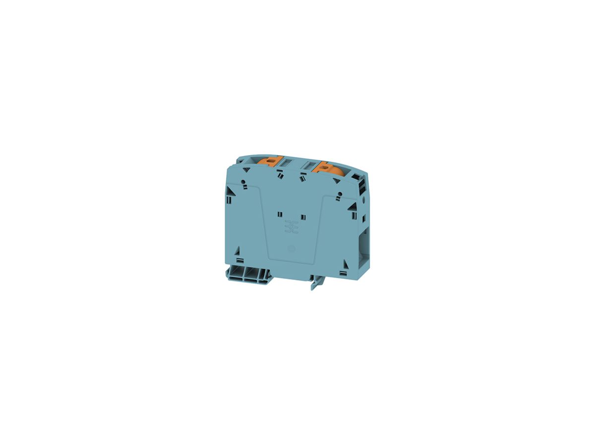 Durchgangs-Reihenklemme WM A2C 95/120 BL 120mm² 232A 1000V PUSH IN 1×1 TH35 blau