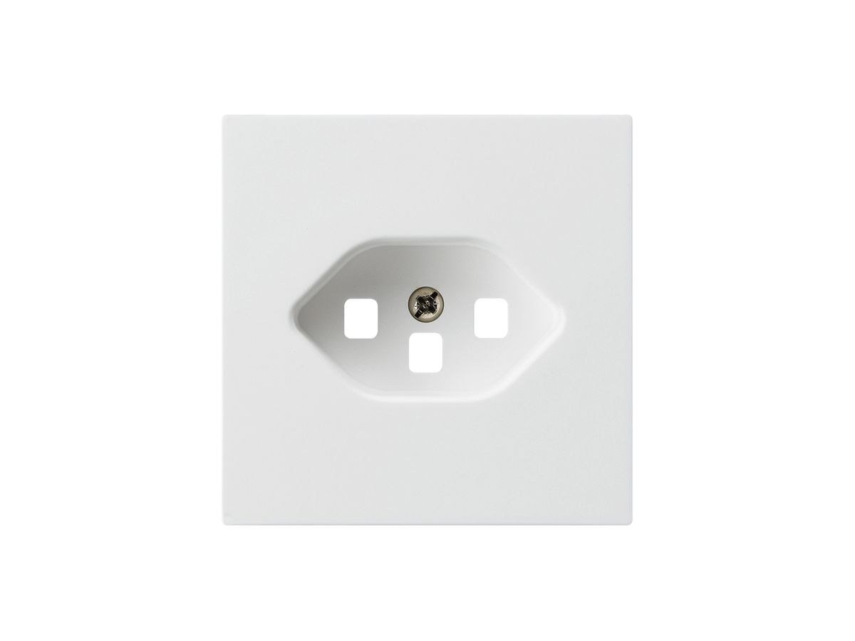 Frontplatte kallysto T23 weiss 60×60mm für Steckdose mit Steckklemme