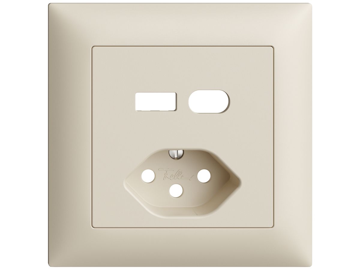 UP-Montageset Feller EDIZIOdue für Steckdose USB Typ A+C + Typ 13 crema