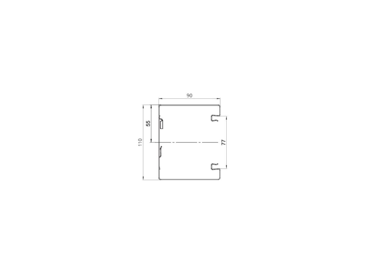 Grundprofil Bettermann GS-S90110 reinweiss