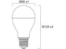 LED-Lampe Sylvania ToLEDo GLS E27 16W 1920lm 6500K opal Ø68×128mm