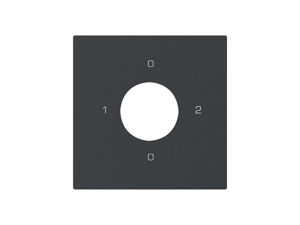 Frontset für Schlüsselschalter S2 60×60mm kallysto 0-1-0-2 schwarz