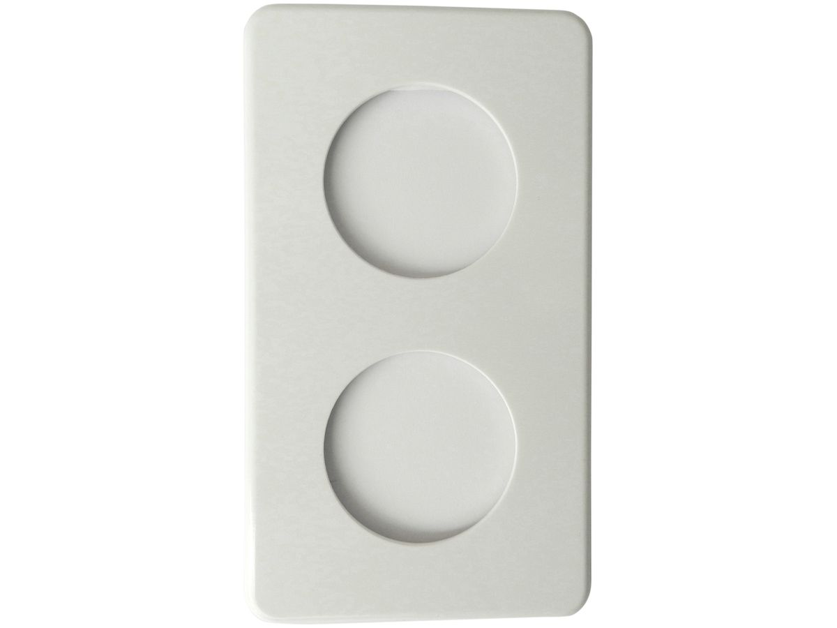 Abdeckplatte 2×II 2×58/80mm weiss