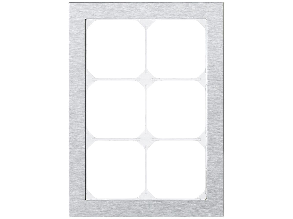 Abdeckrahmen KAL.art 3×2 214×154mm Edelstahl gebürstet