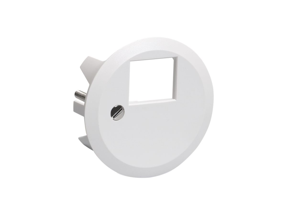 Frontscheibe 43mm für 1×RJ45 weiss R&M swissline