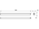 LED-Lichtleiste Ledinaire BN021C LED10S, 10W, 960lm, 830, 600mm, 170°