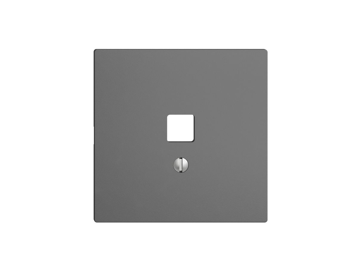 Frontset EDIZIOdue dunkelgrau 60×60mm für Datenschnittst.USB