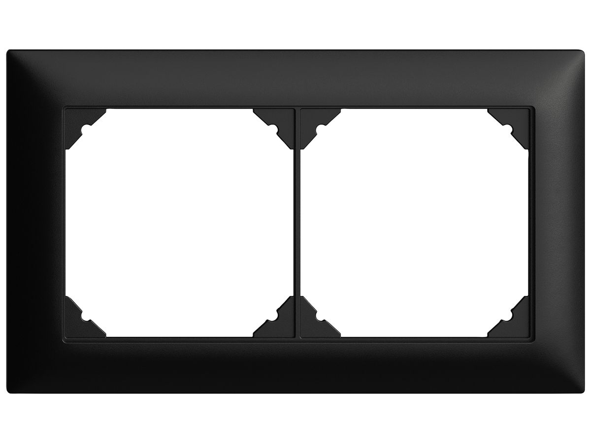 UP-Kopfzeile EDIZIOdue SNAPFIX® 1×2 horizontal 148×88mm schwarz