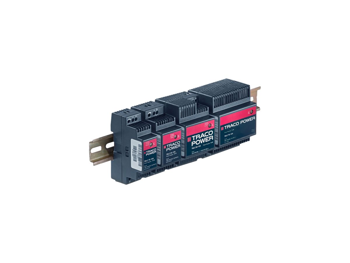 REG-Netzteil Traco TBLC 15-124, 15W 0.63A 24VDC 1.5TE