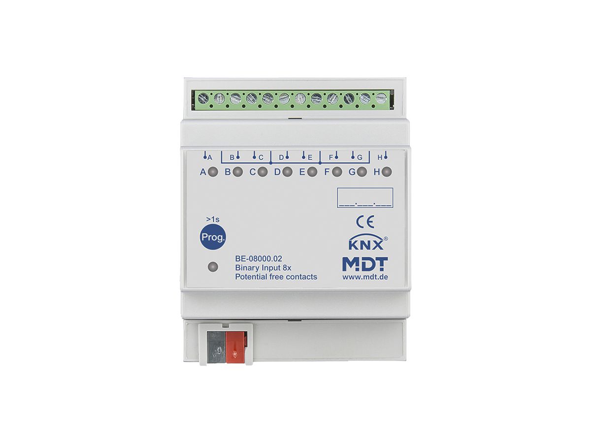 REG-Binäreingang KNX MDT BE-08000.02 8-Kan 12V 4TE