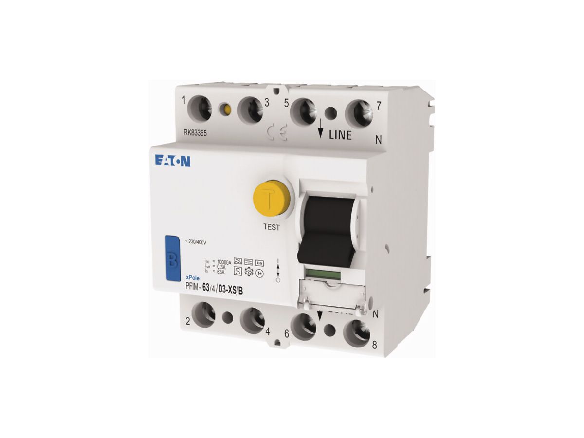 Fehlerstromschutzschalter Eaton PFIM 4P 63A 300mA Typ XS/B