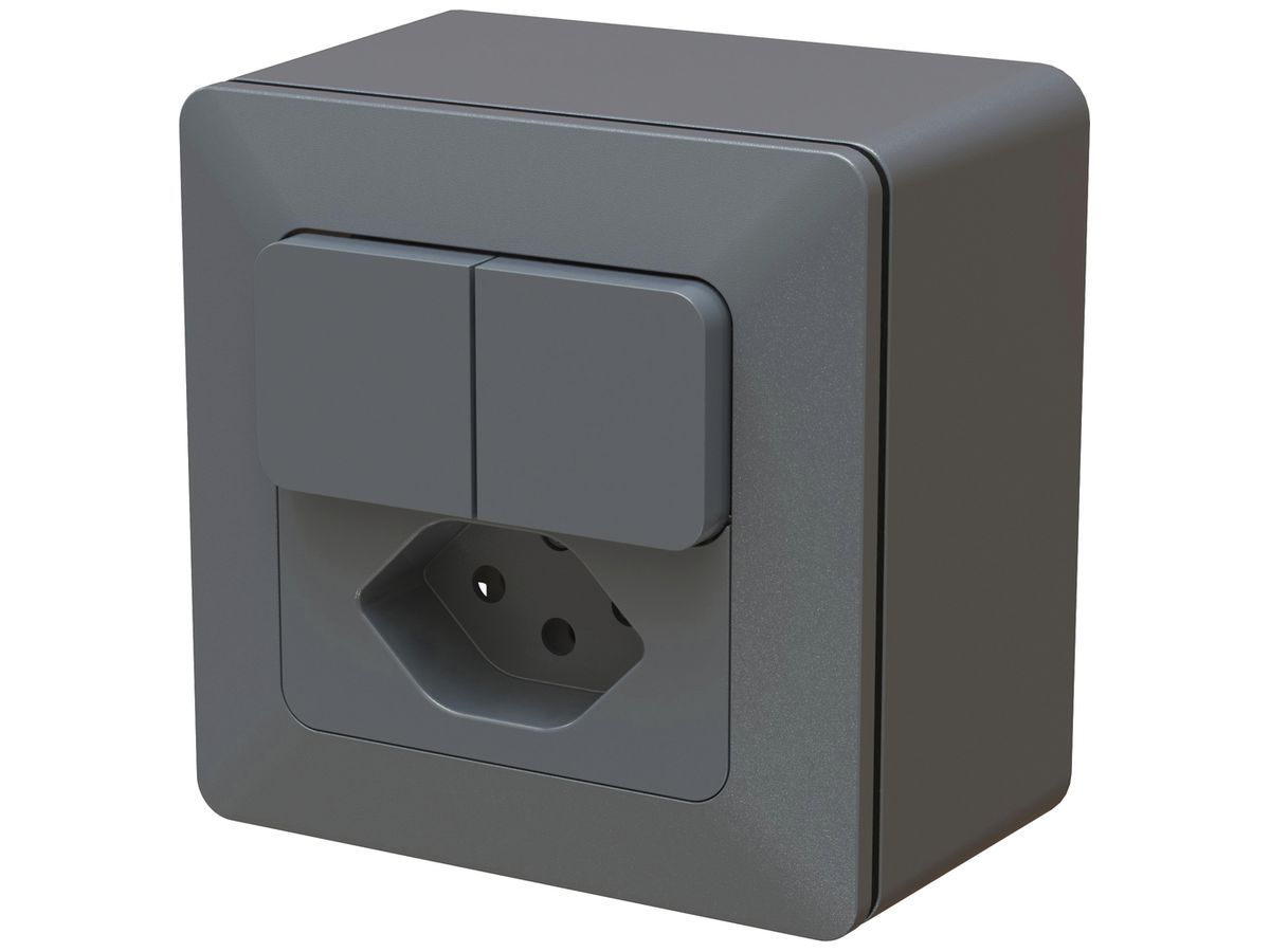 AP-Kombination MH modino priamos Serienschalter 1×Typ 13 90×90×65mm an